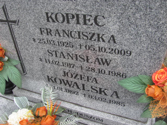 Czesław Kopiec 1950 Prochowice - Grobonet - Wyszukiwarka osób pochowanych