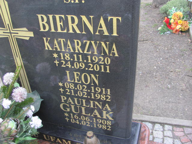 Katarzyna Biernat 1920 Prochowice - Grobonet - Wyszukiwarka osób pochowanych
