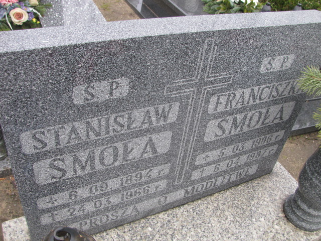 Franciszka Smoła 1906 Prochowice - Grobonet - Wyszukiwarka osób pochowanych