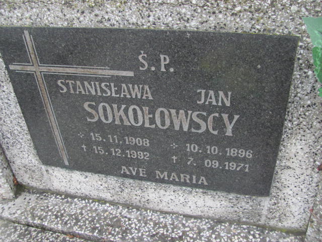Stanisława Sokołowska 1908 Prochowice - Grobonet - Wyszukiwarka osób pochowanych