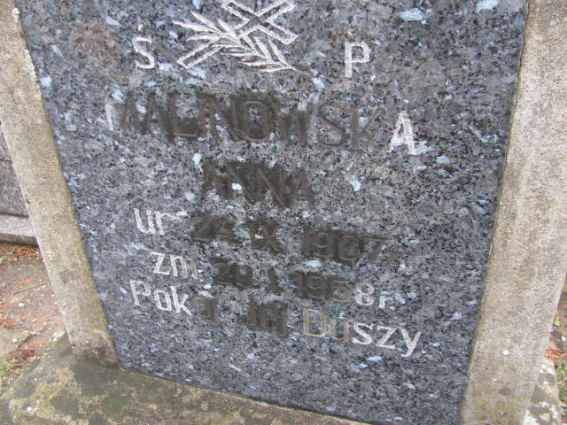 Anna Malinowska 1907 Prochowice - Grobonet - Wyszukiwarka osób pochowanych